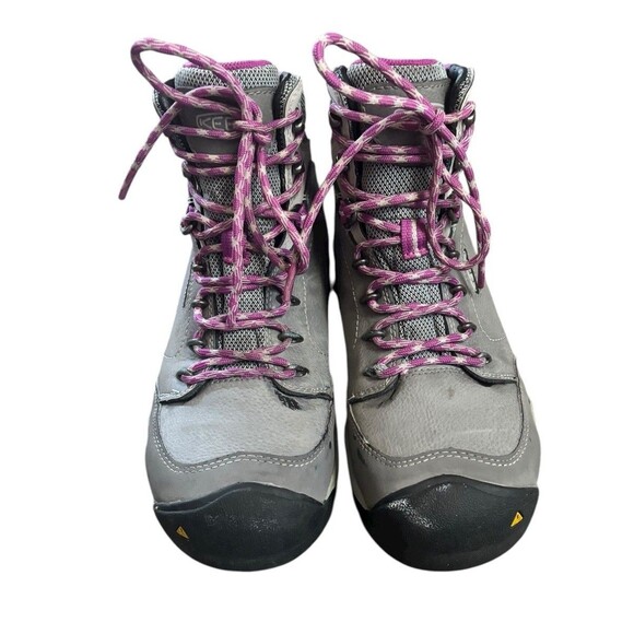 Keen Women’s Purple Gray Utility Aluminum Toe Waterproof Work Boots Shoes Sz 8.5 - Picture 5 of 10